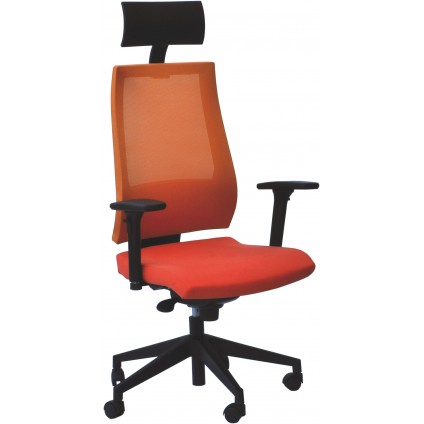 Poltrona ufficio operativa ergonomica con braccioli "Firenze"